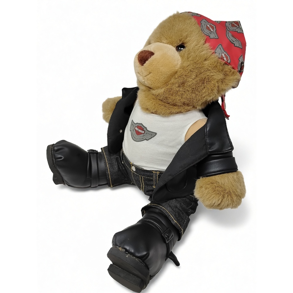 Vintage 2003 Harley-Davidson 100th Anniversary Open Road Tour Teddy Bear Plush - Picture 4 of 7